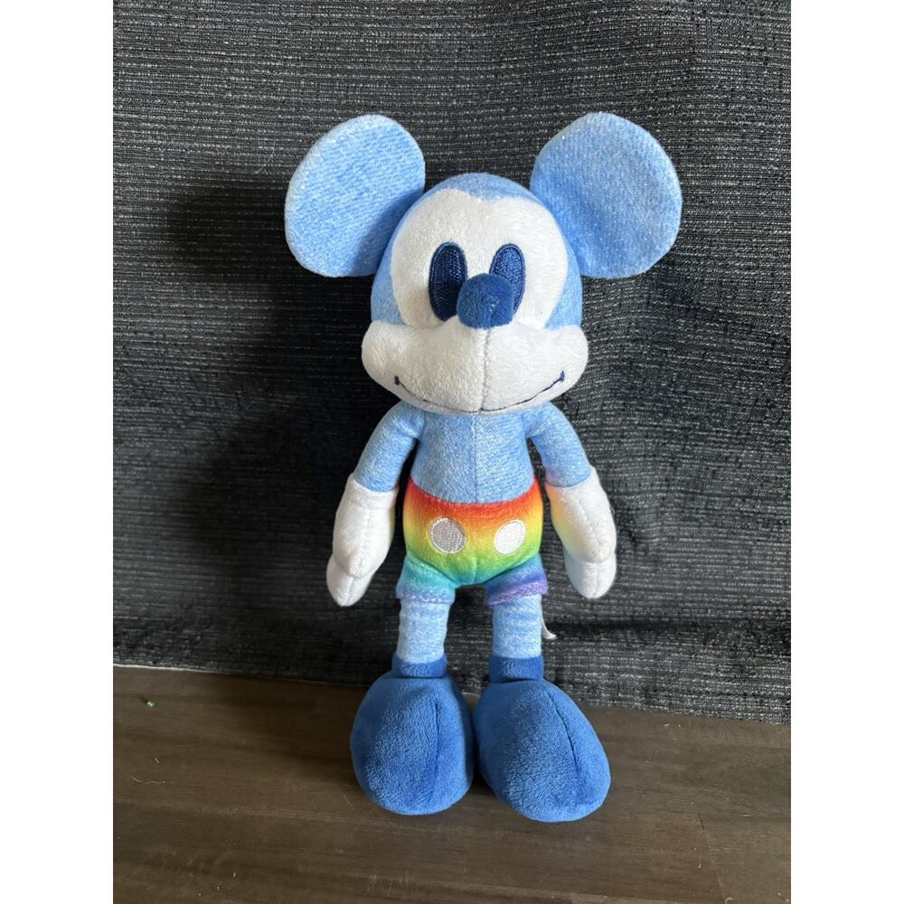 Disney Rainbow Collection 9" Mickey Minnie Mouse Plush Toy Pride Collectible